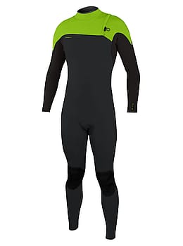 ONeill Hyperfreak Comp 4/3 Zipless Wetsuit Steel Bright Green