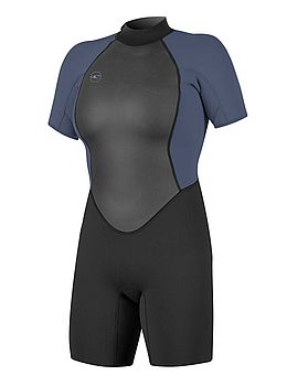 Oneill Ladies Reactor 2 2mm Shorty Wetsuit Blk/Mist