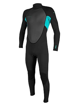 ONeill Kids Reactor-2 3/2 Back Zip Full Wetsuit Aqua Light Blue