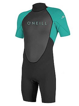 ONeill KIds Reactor 2 2MM Shorty Wetsuit Black/Aqua