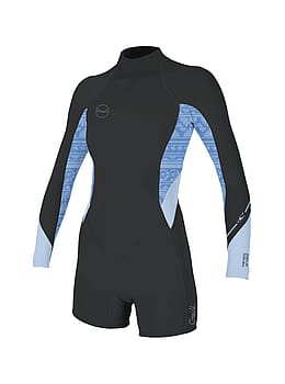 ONeill Bahia 2/1 Front Zip Long Sleeve Shorty Tempest Blue