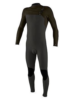 ONeill Hyperfreak 4/3+ Chest Zip Mens Wetsuit Raven/Army Green