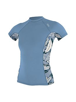 ONeill Ladies Side Print Rash Vest Fade Denim