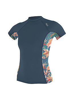 ONeill Ladies Side Print Rash Vest Copen Blue