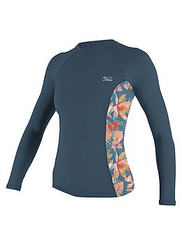 ONeill Ladies Side Print Long Sleeve Rash Vest Cop