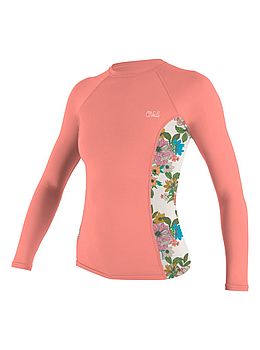 ONeill Ladies Side Print Long Sleeve Rash Vest Des