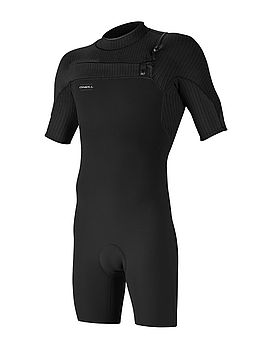ONeill Hyperfreak 2MM Chest Zip Shorty Wetsuit Black