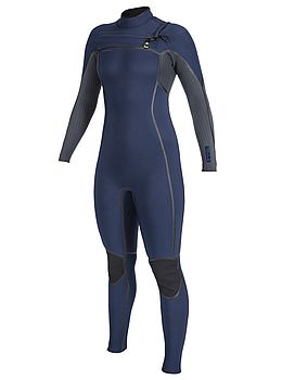 ONeill Ladies Hyperfreak Fire 5/4+ Chest Zip Wetsuit Navy