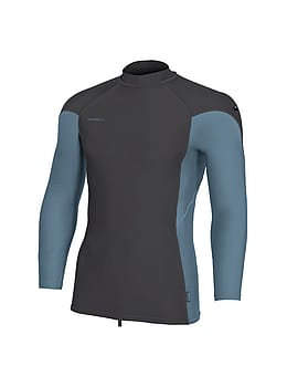 ONeill Hyperfreak Long Sleeve Rash Vest Steel Blue