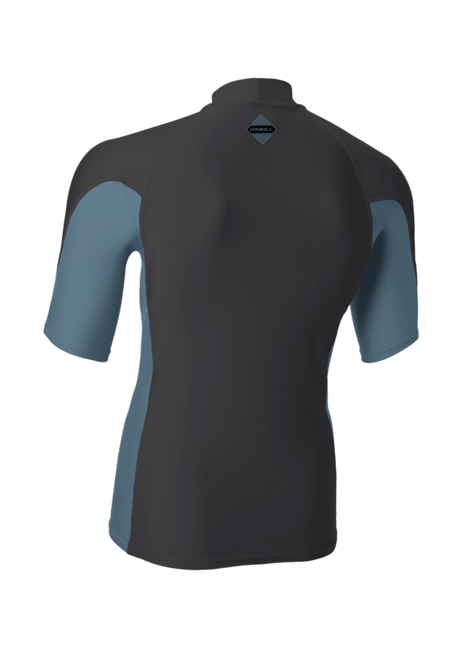 ONeill Hyperfreak Turtleneck Hi Neck Rash Vest Steel Grey Blue