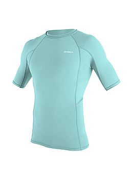 ONeill Basic Skins Short Sleeve Rash Vest Canal Blue