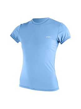 ONeill Ladies Basic Skins Short Sleeve Sun Tee Azure Blue