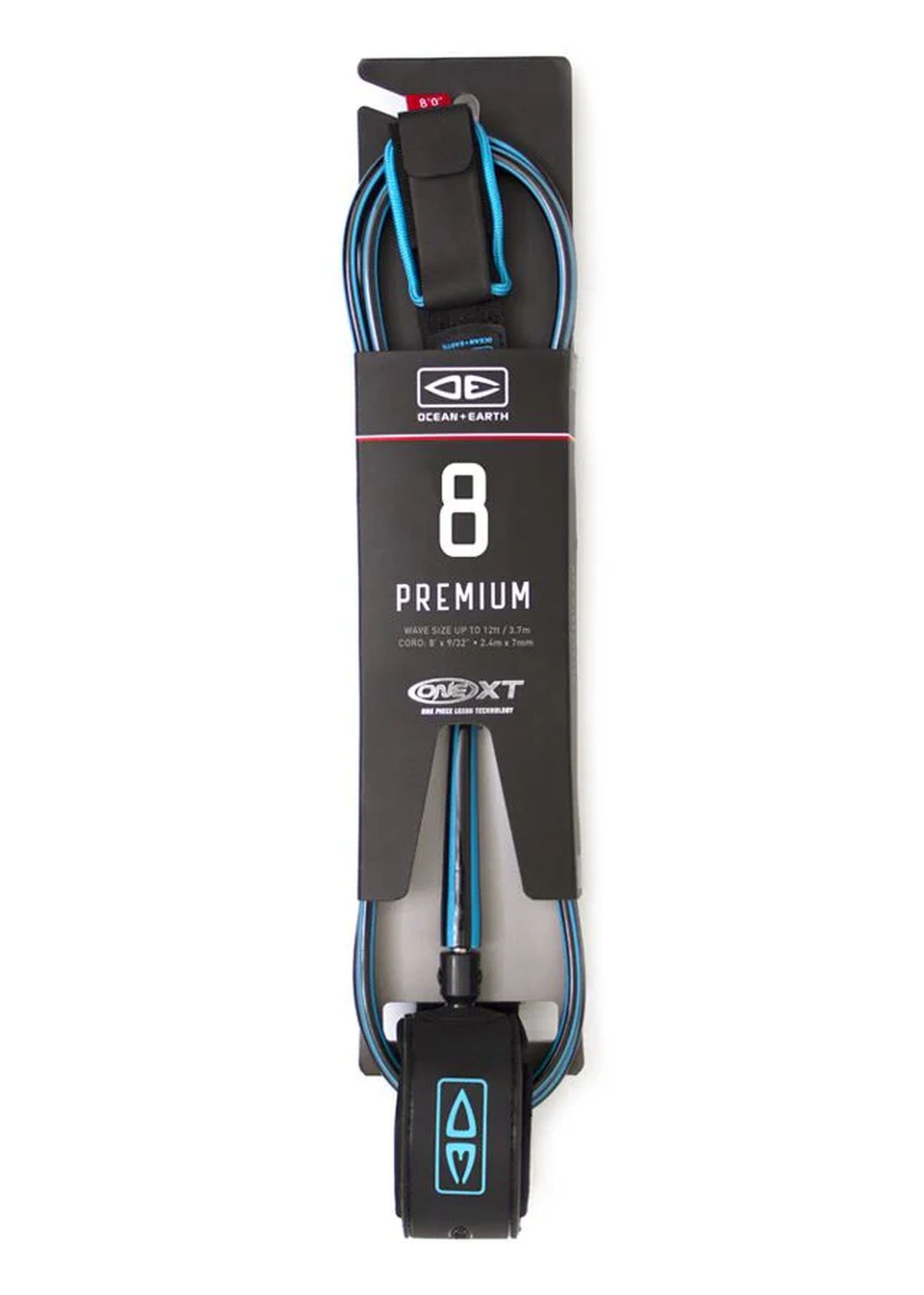 Ocean & Earth Premium One XT 8ft Surf Leash Blue