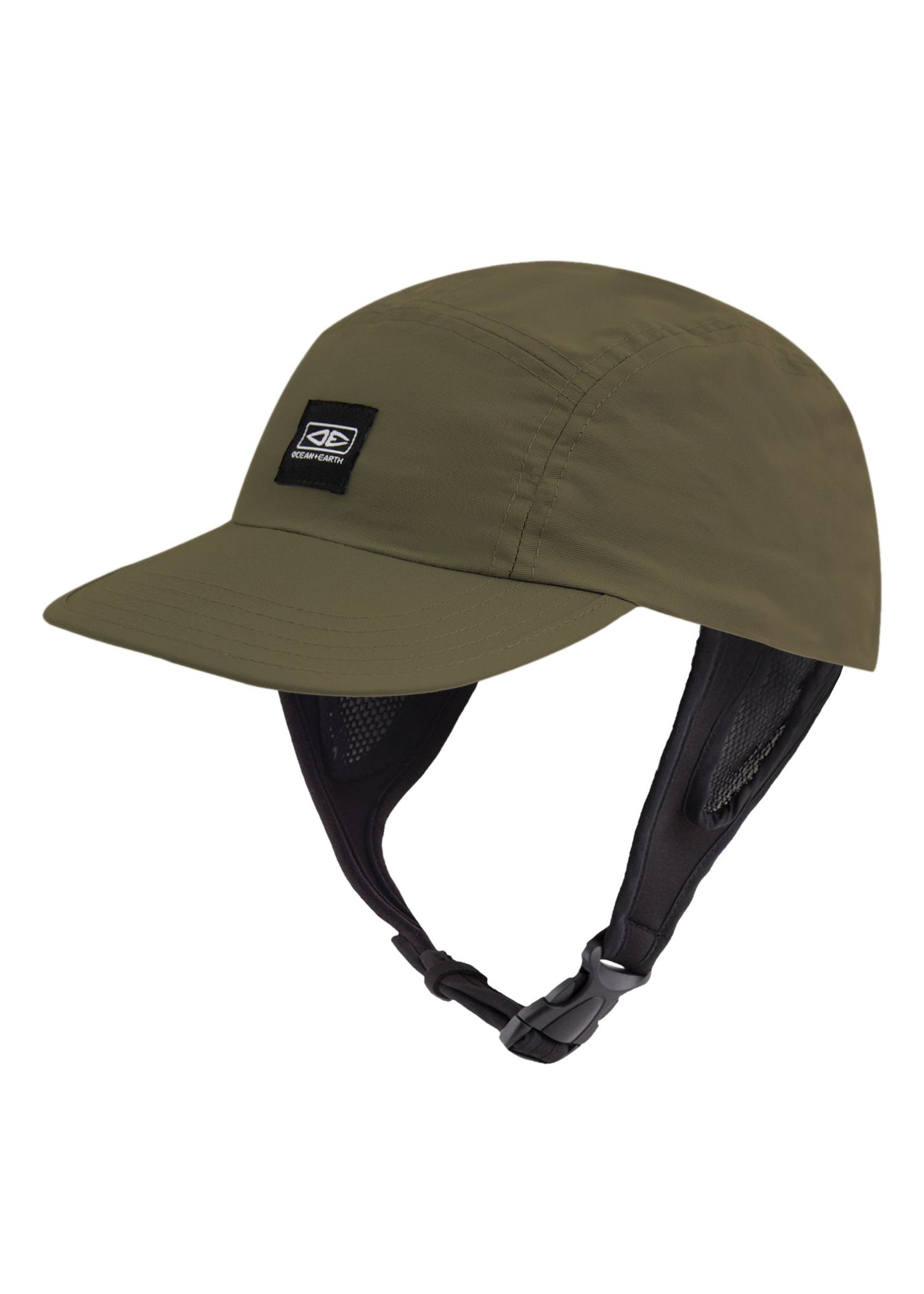 Ocean & Earth Indo 5 Panel Chin Strap Surf Cap Olv