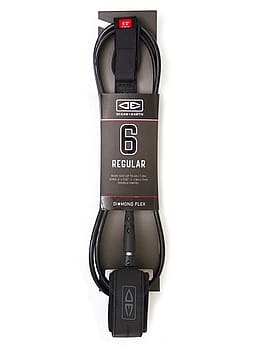 Ocean & Earth Regular 6ft Surfboard Leash Black