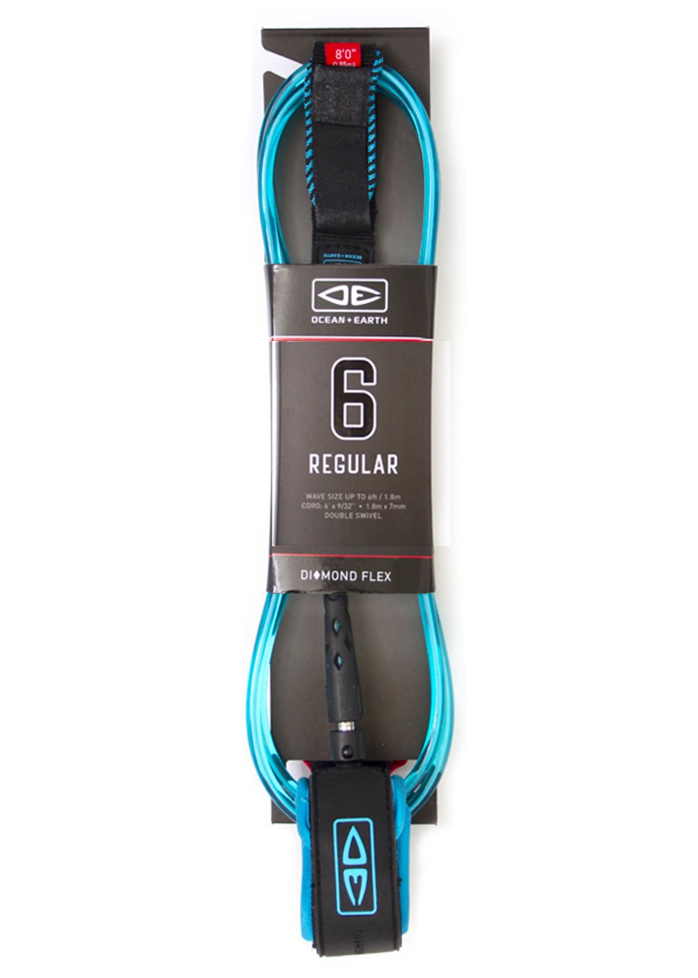 Ocean & Earth Regular 6ft Surfboard Leash Blue