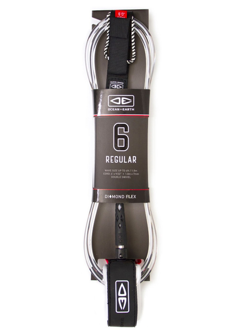 Ocean & Earth Regular 6ft Surfboard Leash White