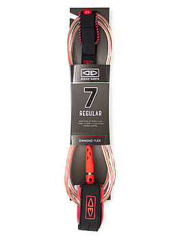 Ocean & Earth Regular 7ft Surfboard Leash Coral