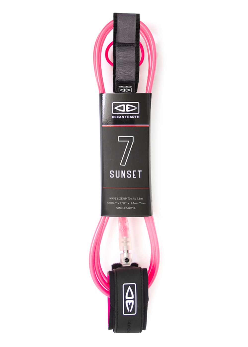 Ocean & Earth Sunset Surfboard Leash 7Ft 0 Pink
