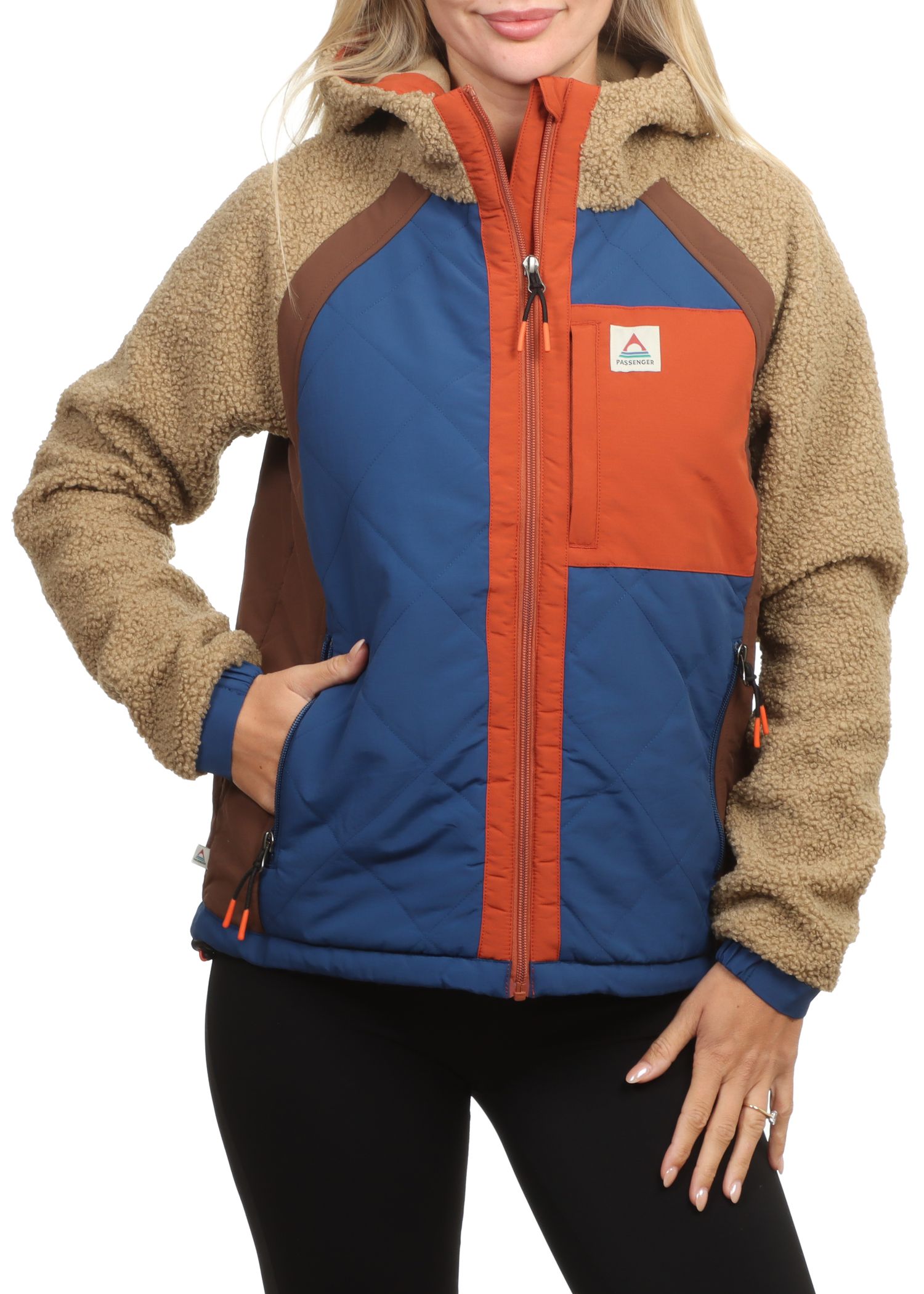 Passenger Lara Quilted Jacket Biscuit Blue Navy