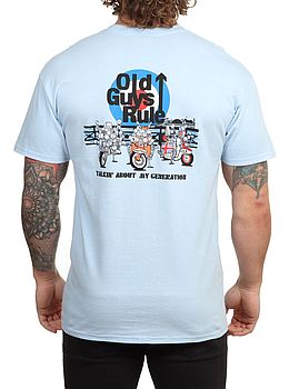 Old Guys Rule Talkin About My Generation Tee Blue