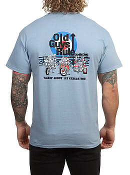 Old Guys Rule Talkin About My Generation Tee Blue