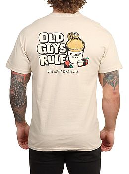 Old Guys Rule Five A Day III Tee Sand