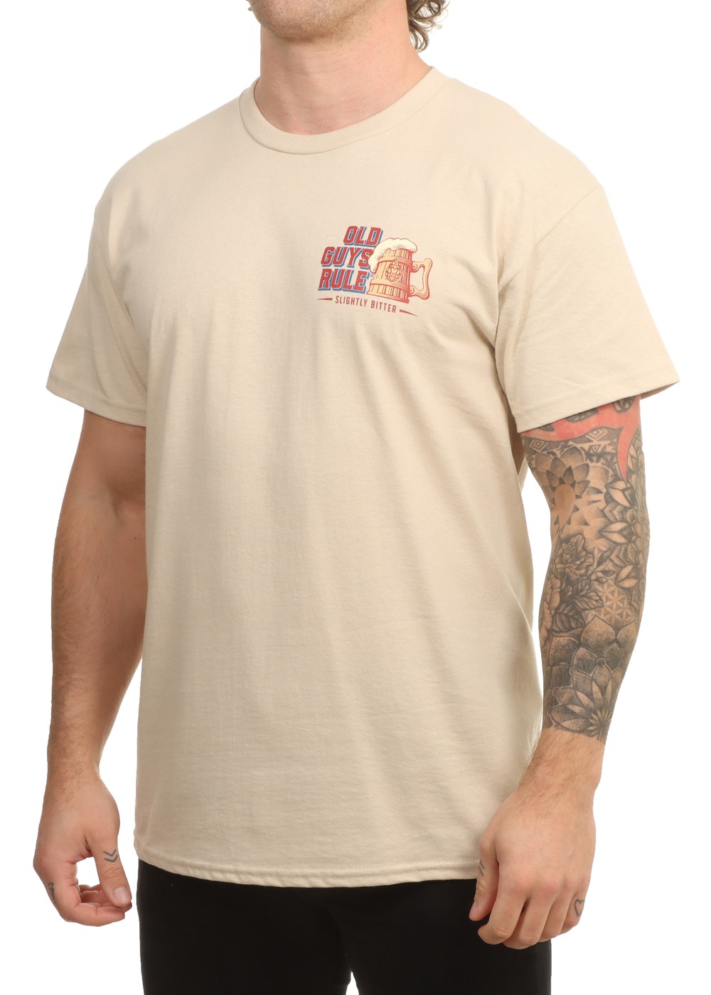 Old Guys Rule Still Crazy IV Tee Sand
