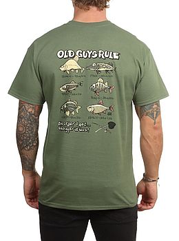 Old Guys Rule Bigger Fish II Tee Military Green