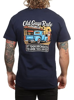 Old Guys Rule It Took Decades III Tee Navy