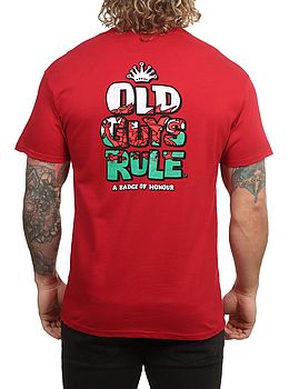 Old Guys Rule Home Nations Wales Tee Red