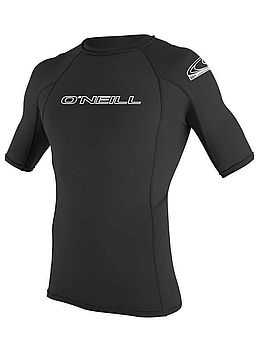 ONeill Basic Skins Short Sleeve Rash Vest Black