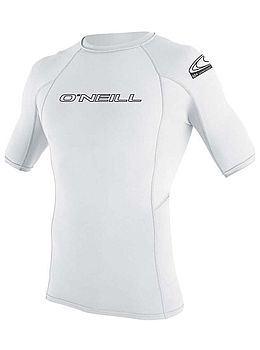 ONeill Basic Skins Short Sleeve Rash Guard White | UV Surf Top