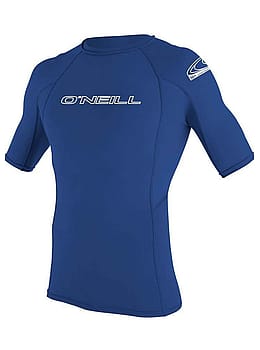 O’Neill Basic Skins Rash Vest Pacific Blue | Short Sleeve UV Protection
