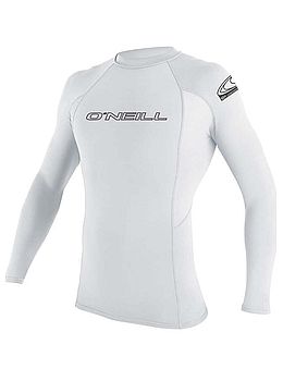 ONeill Basic Skins Long Sleeve Rash Vest White