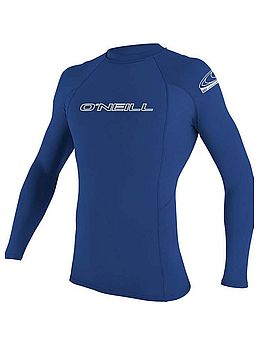 ONeill Basic Skins Long Sleeve Rash Vest Pacific