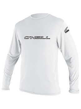 ONeill Basic Skins Long Sleeve Rash Tee White