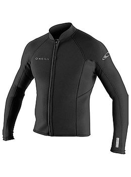 ONeill Reactor 2 1.5MM Front Zip Wetsuit Jacket Blk