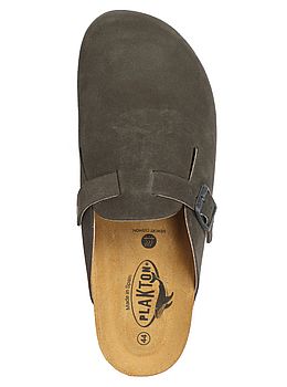 Plakton Blogg Suede Clogs Petrol