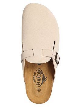 Plakton Blogg Suede Clogs Tobacco