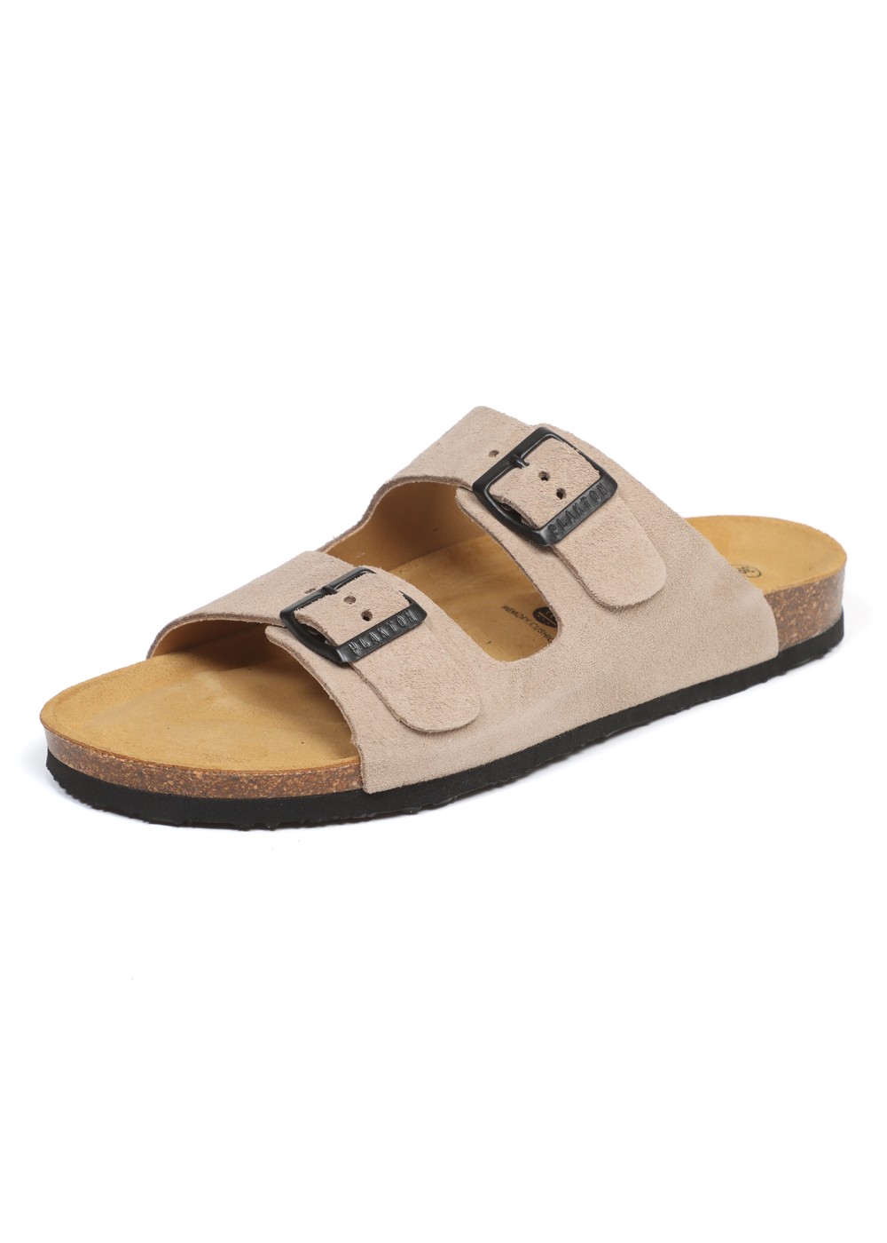 Plakton Beta Suede Sandals Stone
