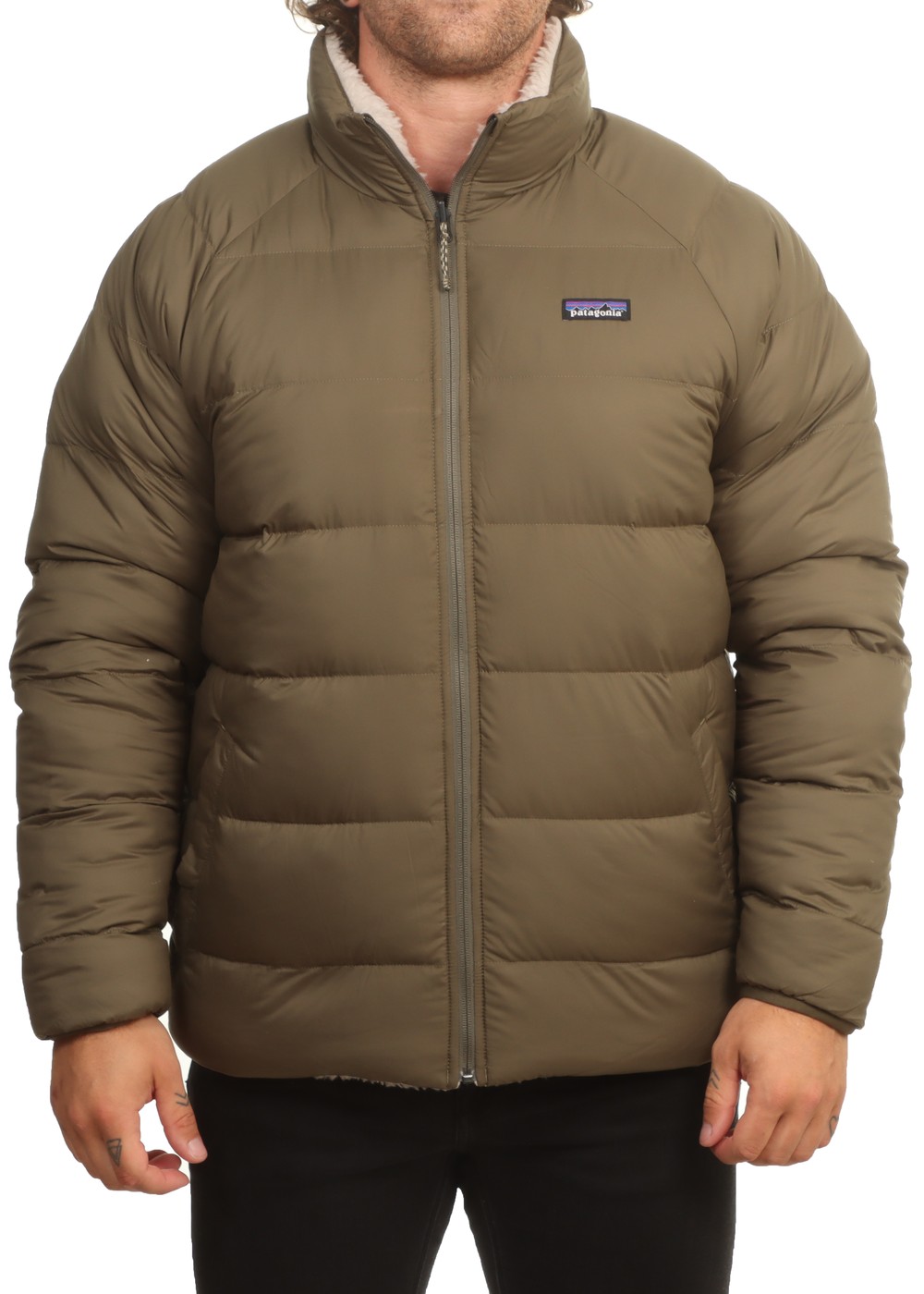 Patagonia Reversible Silent Down Jacket Green