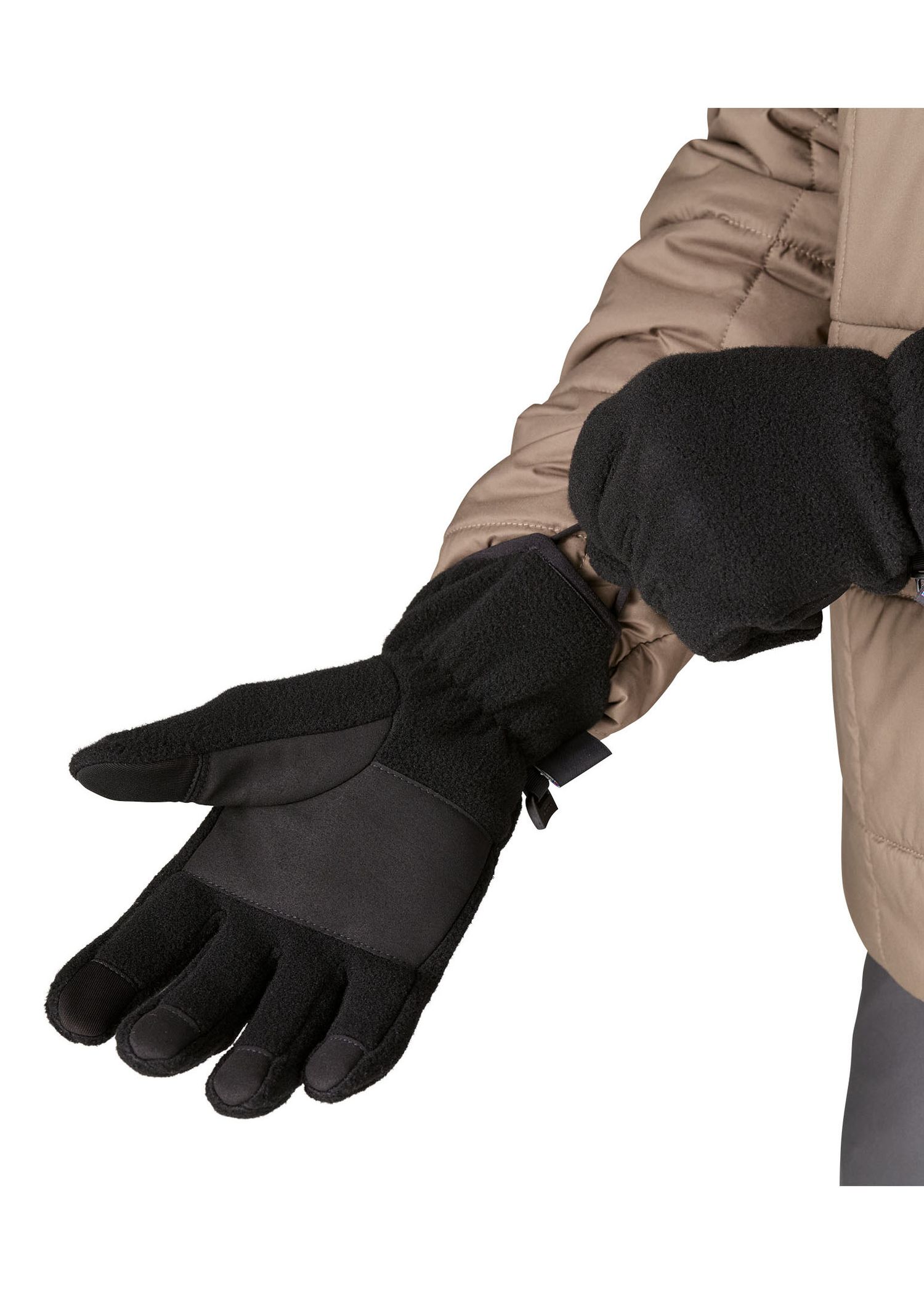 Patagonia Synchilla Fleece Gloves Black Solid