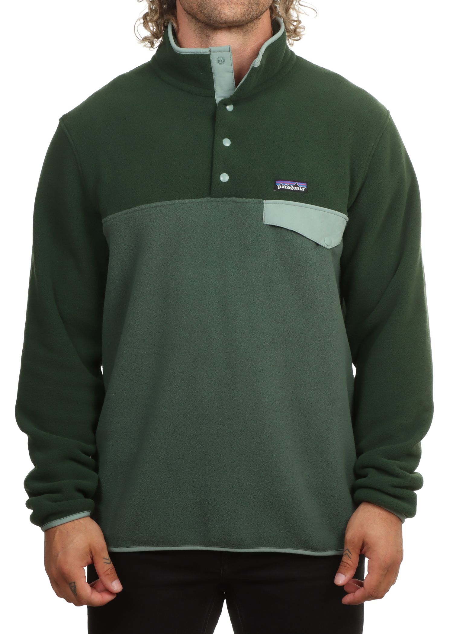 Patagonia LW Synch Snap T Fleece Canopy Green