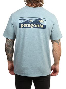 Patagonia Boardshort Logo Pocket Tee Blue Sage