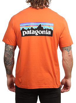Patagonia P6 Logo ResponsibiliTee Coal Orange