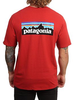 Patagonia P6 Logo ResponsibiliTee Amanita Red