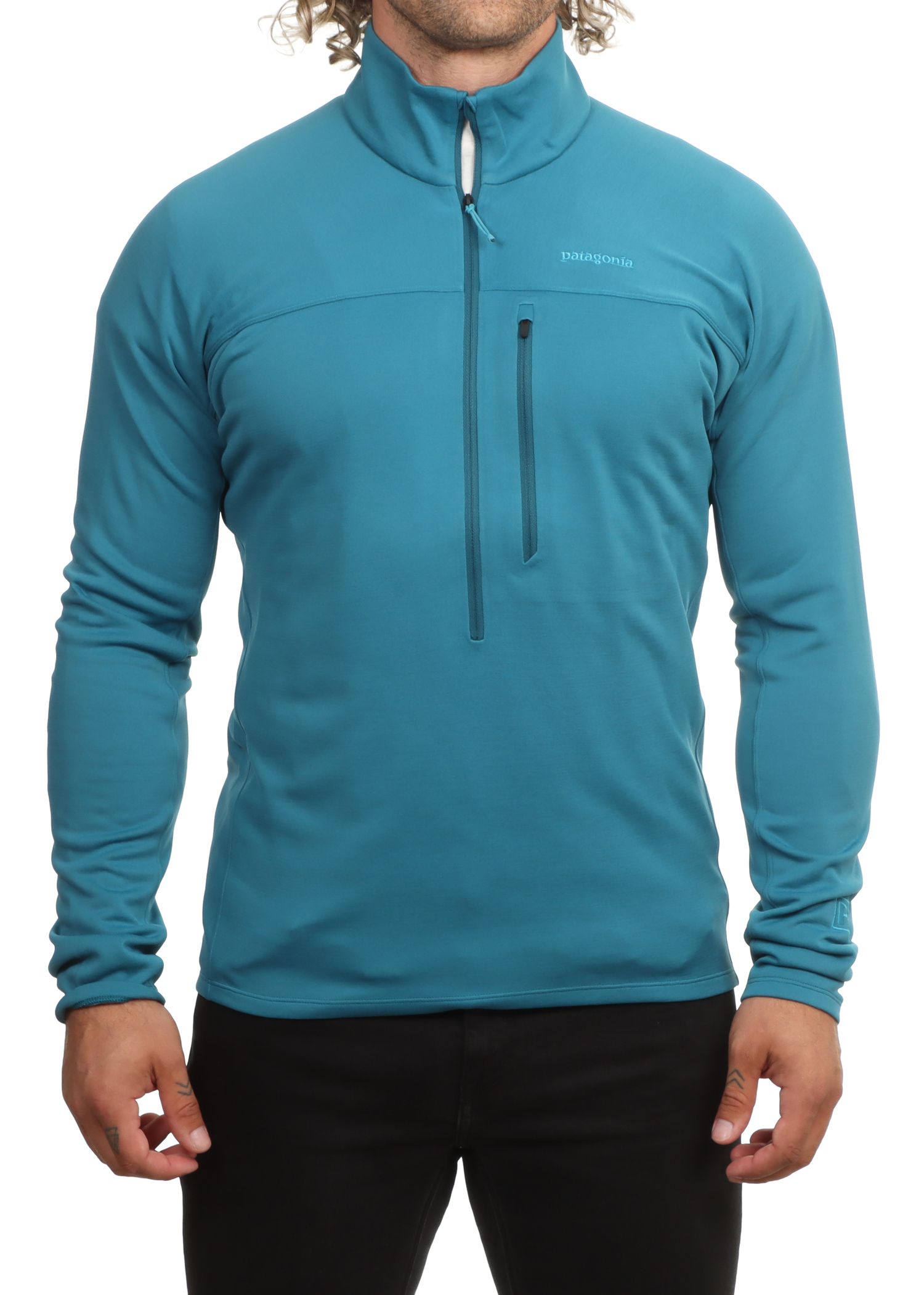 Patagonia R1 Ultralight Half Zip Fleece Glacial