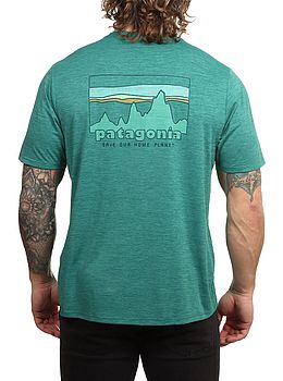 Patagonia Cap Cool 73 Skyline Tee Gem Green