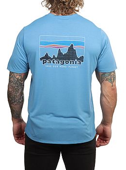 Patagonia Cap Cool 73 Skyline Tee Shore Green